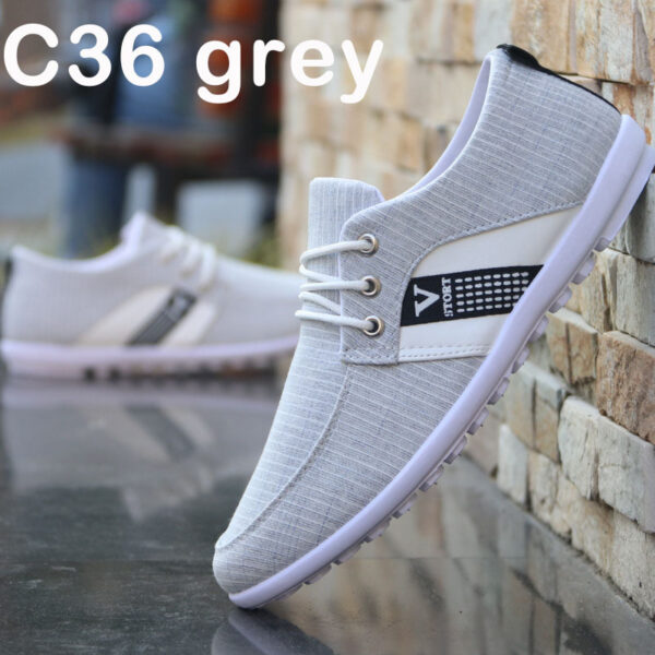 Men'S Soft-Soled Canvas Shoes, Sports And Leisure Old Beijing Cloth Shoes, Peas Shoes - Image 3