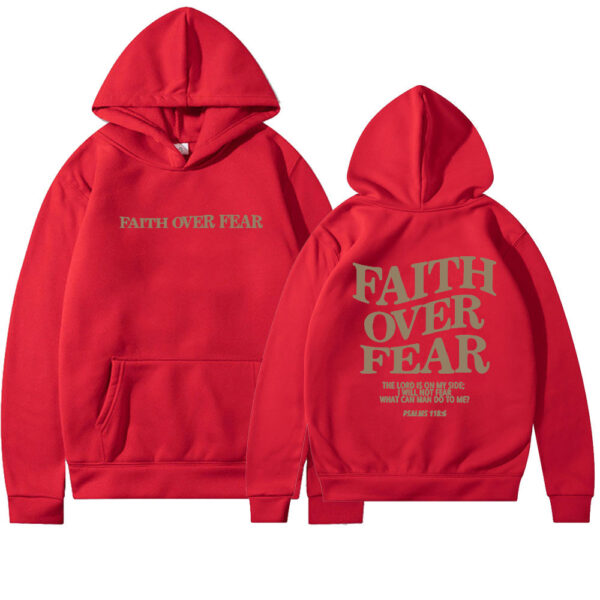 Faith Over Fear Christian Hoodie Christian Sweatshirt Jesus Hoodie Trendy Hoodie Bible Verse Shirt Unisex Aesthetic Clothes - Image 10